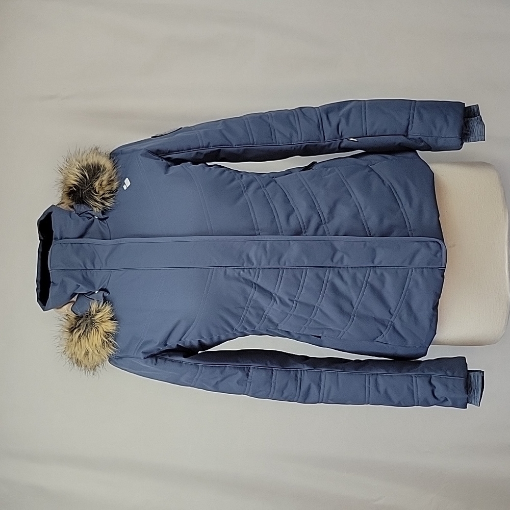 Obermeyer Hooded Winter Jacket Slate Blue Size 4 - Picture 3 of 16
